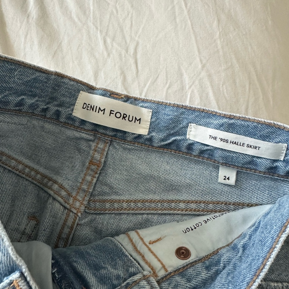 Aritzia Denim Forum '90s Halle Light Blue Skirt
